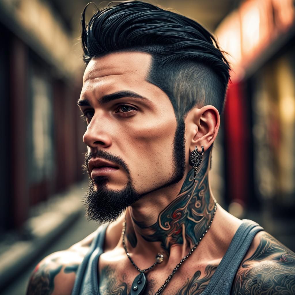 Man with tattoos