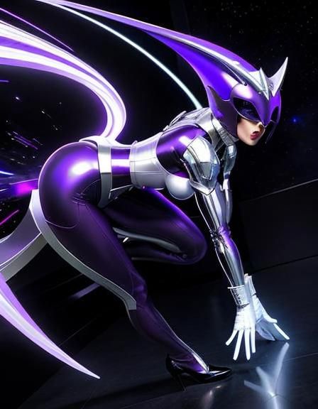 Dynamic Superhuman in Metallic Violet, Digital Comic