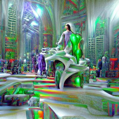 Psychedelic Sci-Fi Movie Poster in Hyperreal 3D