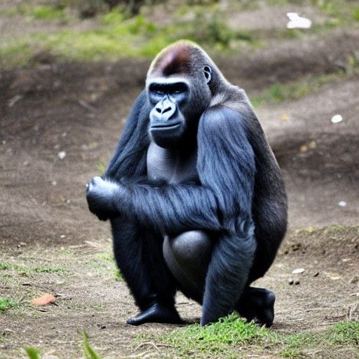 Majestic Gorilla Generated by AI