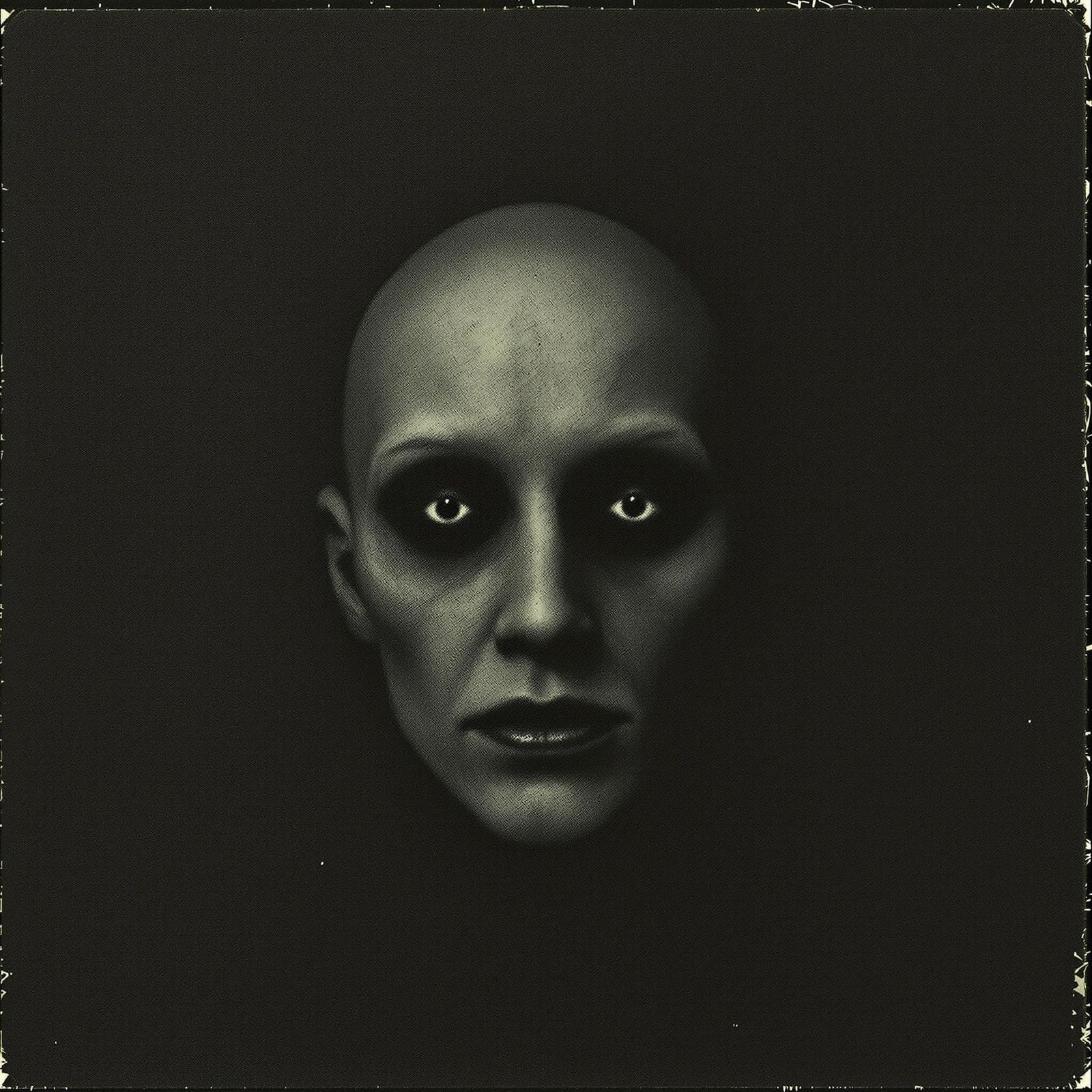 Eerie Figure in Vintage Analogue Horror Photography