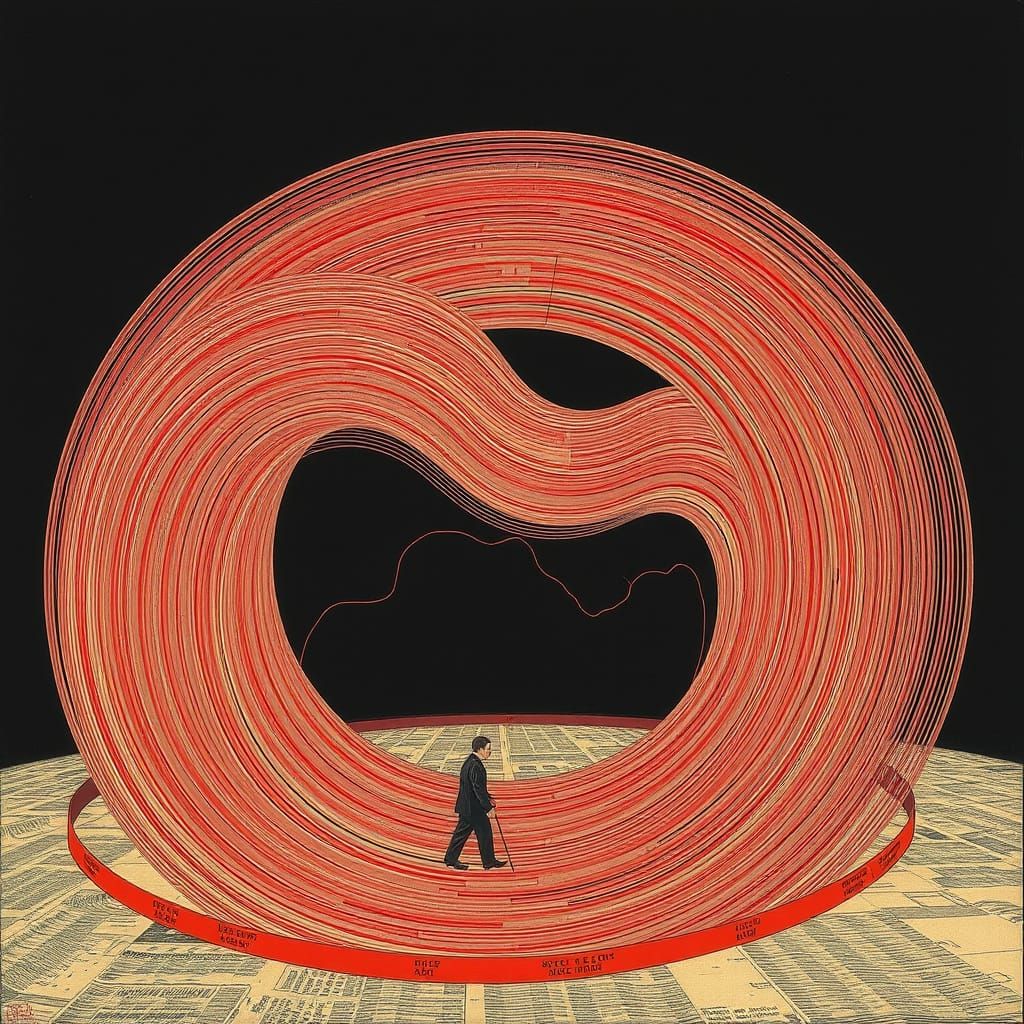 Eerie Figures in a Surreal Landscape