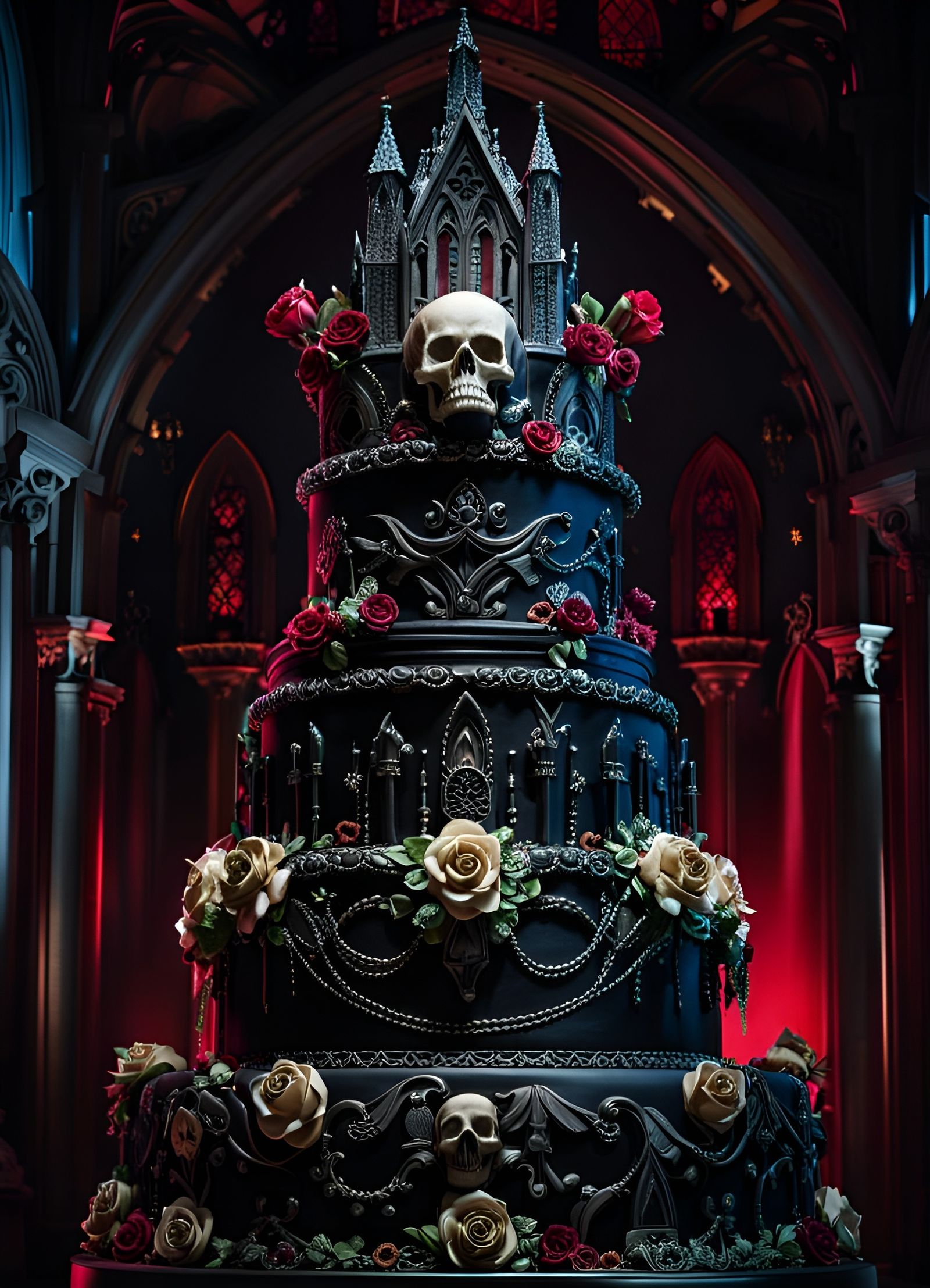 Monumental Love's Demise in Gothic Skies