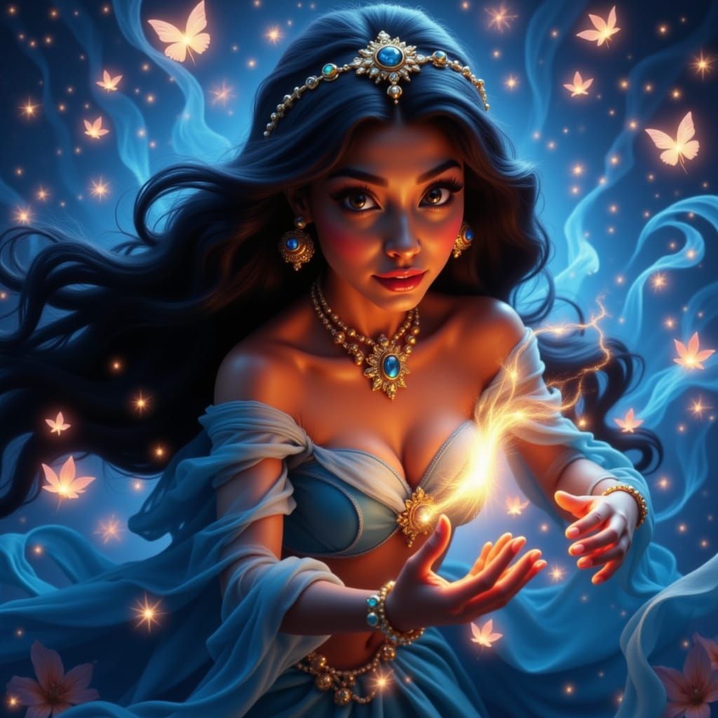 Princess Jasmine in Cinematic 8k Action Shot