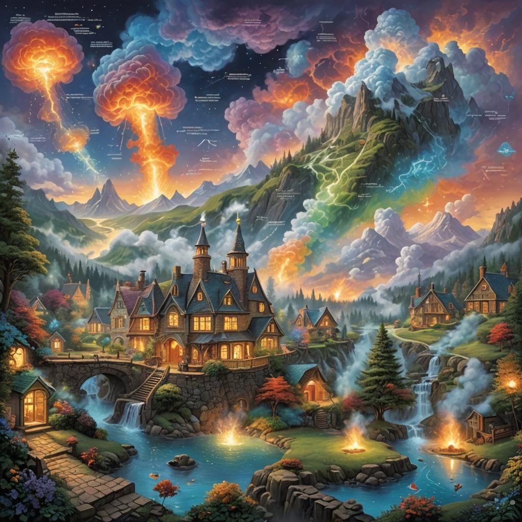 Chemical Reactions Explained in Ethereal Fantasy Infographic