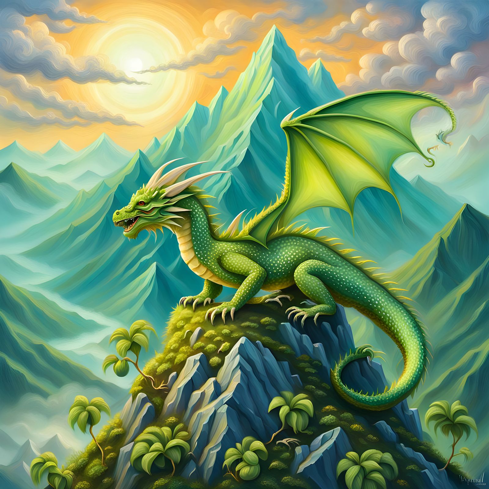 Teeny Tiny Dragon Kiwi Textural Fusion