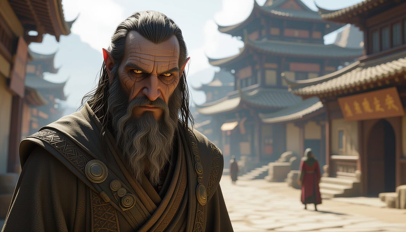 Ancient Being Awakens in Unfamiliar World: 3D Render