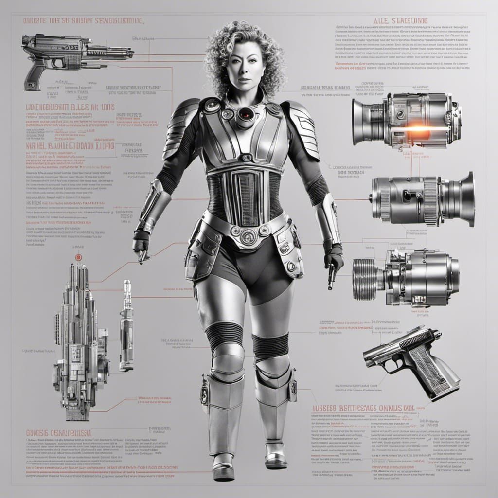 River Song Portrait in Futurism Style