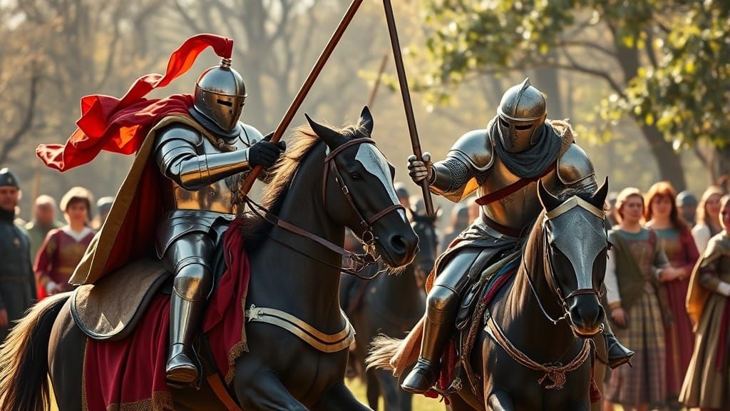 Medieval Knights Jousting in Renaissance Style