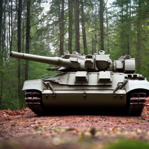 M1A2 Abrams Tank in Forest, Professional Photography