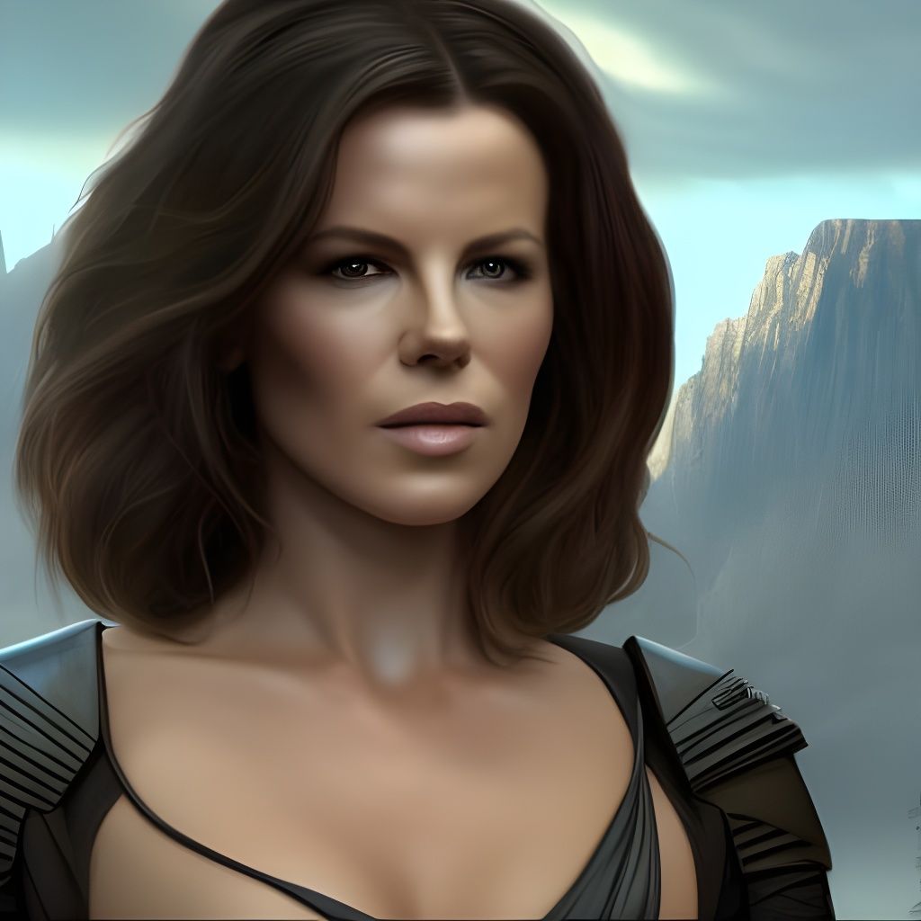 Kate Beckinsale as Star Wars Smuggler in Detailed Painting