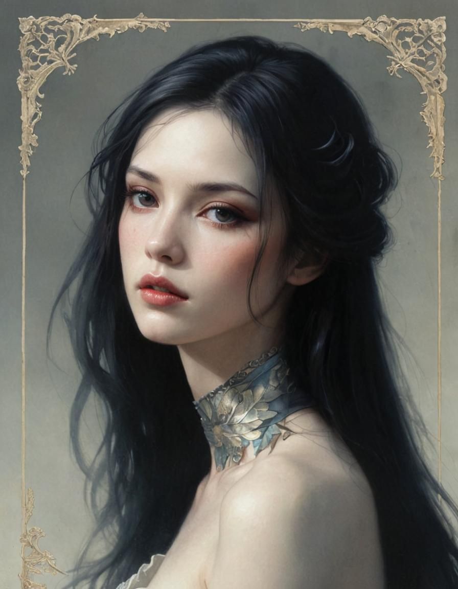 Thoughtful Portrait with Quote in Wedgewood Colors