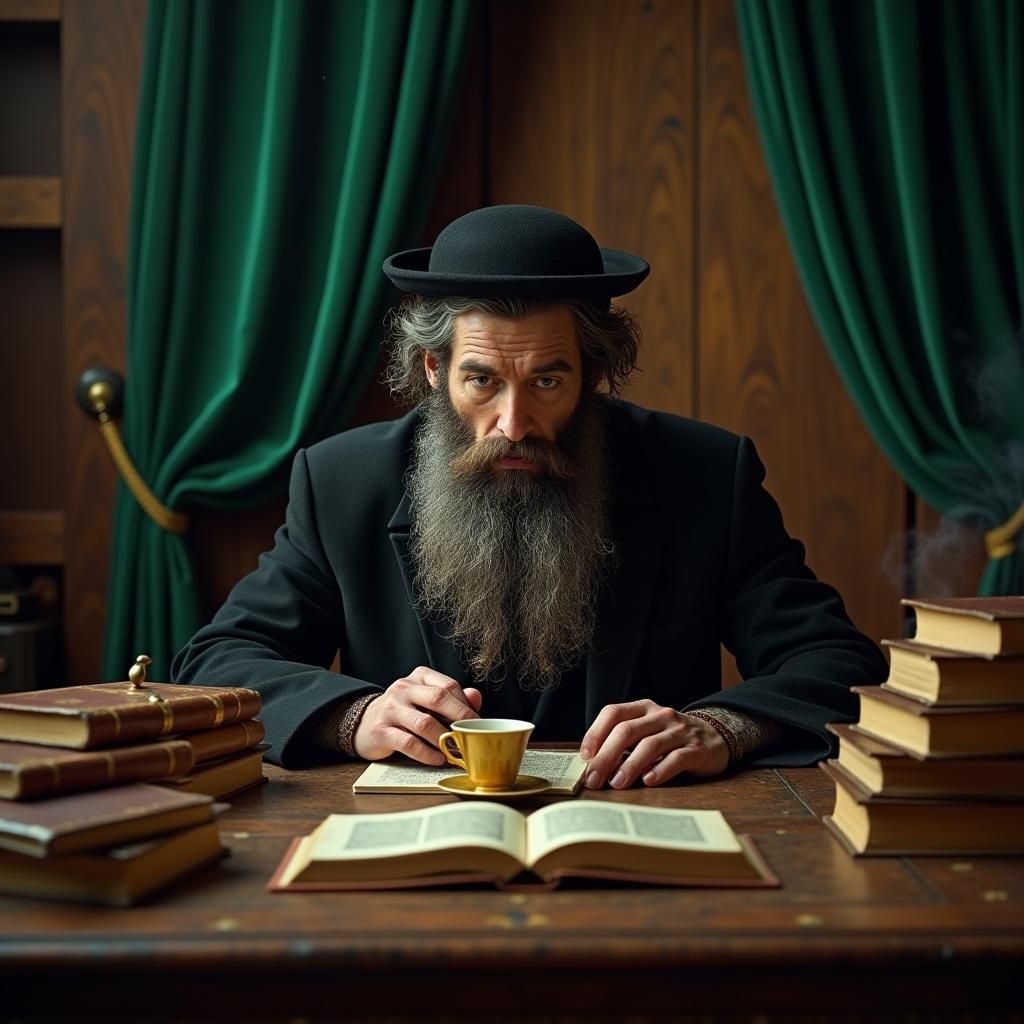 Orthodox Jew Studying: A Digital Matte Painting