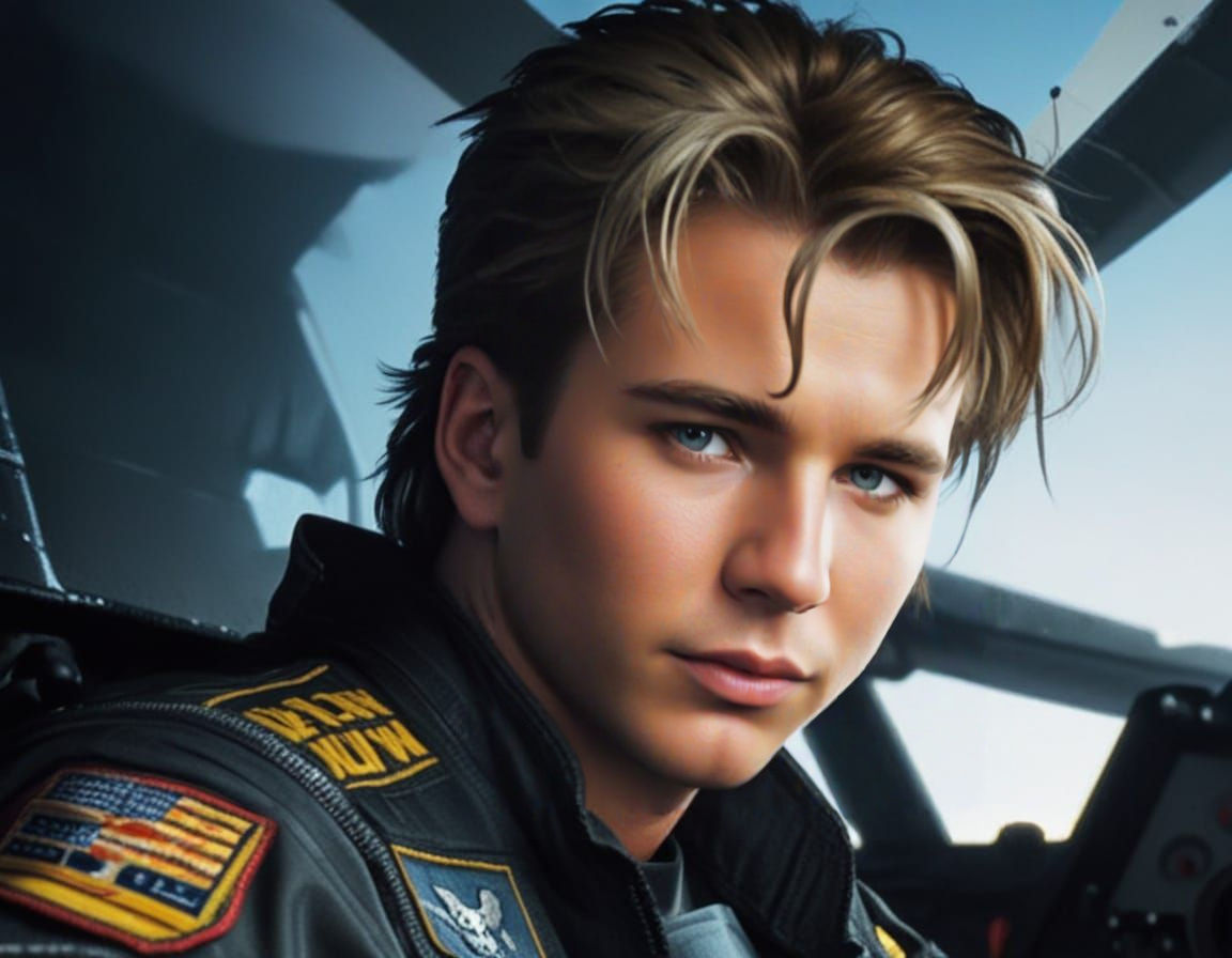 Val Kilmer as Fighter Pilot Iceman in High-Resolution Photor...
