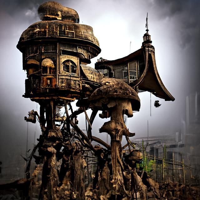 Steampunk Mushroom House on Perilous Arch