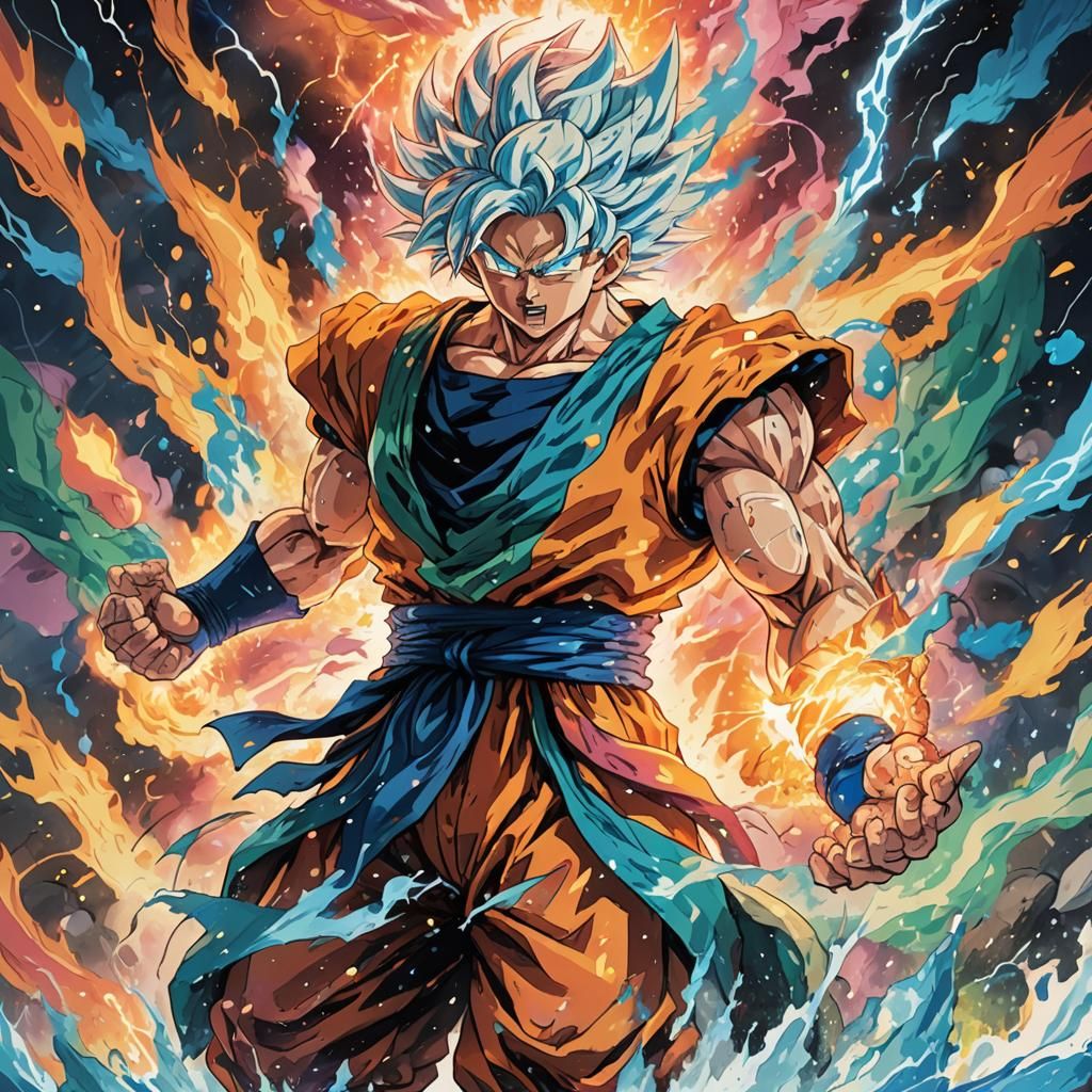 Anime Sorcerer Amidst Elemental Chaos