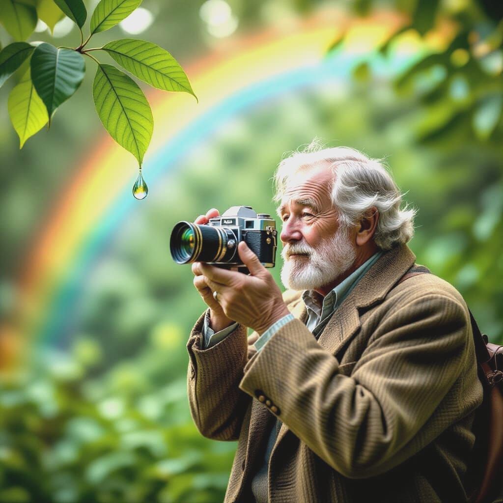 Photographer Captures Rainbow Teardrop, Vintage Style
