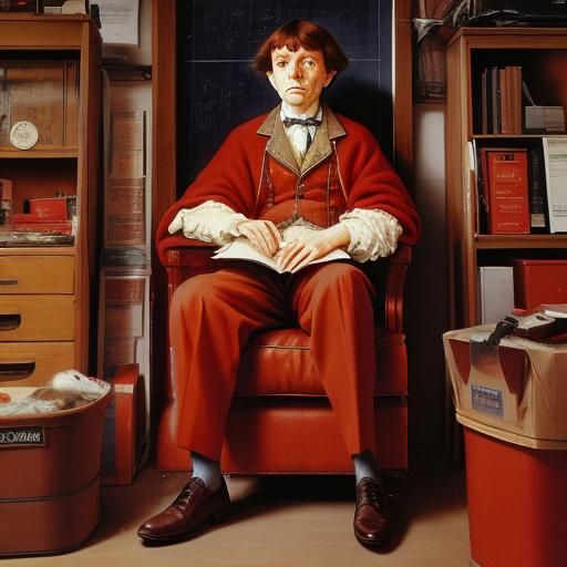 Dramatic Portrait in the Style of Early 20th Century Oil Pai...