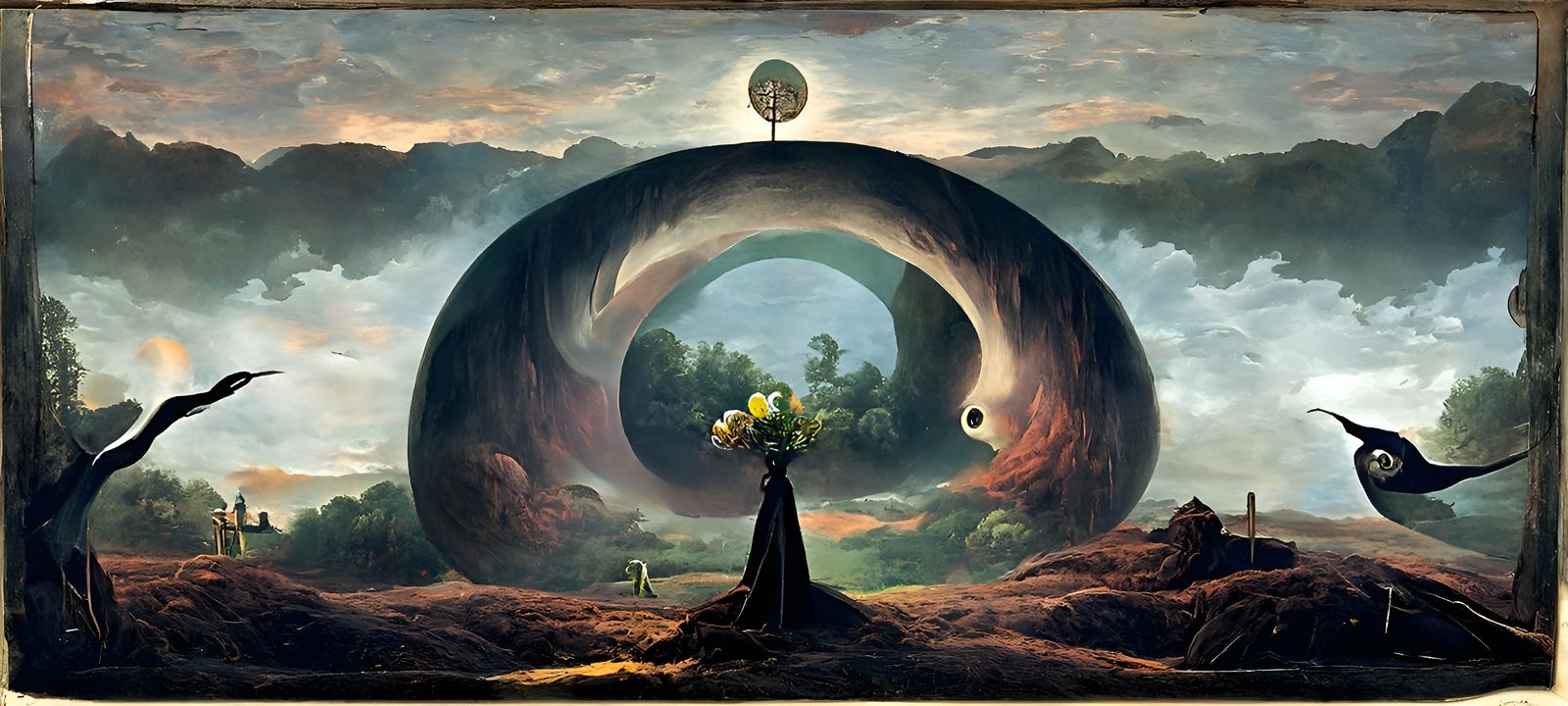 Psychedelic Surrealism Art with Meaningful Symbolism