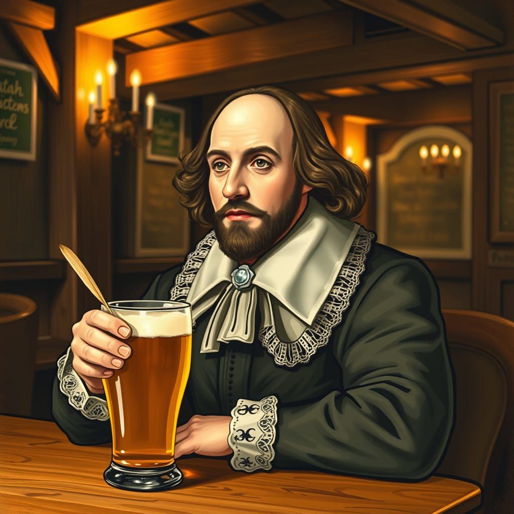 William Shakes a beer
