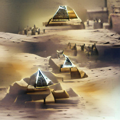 Egyptian Pyramids on the Moon: Concept Art
