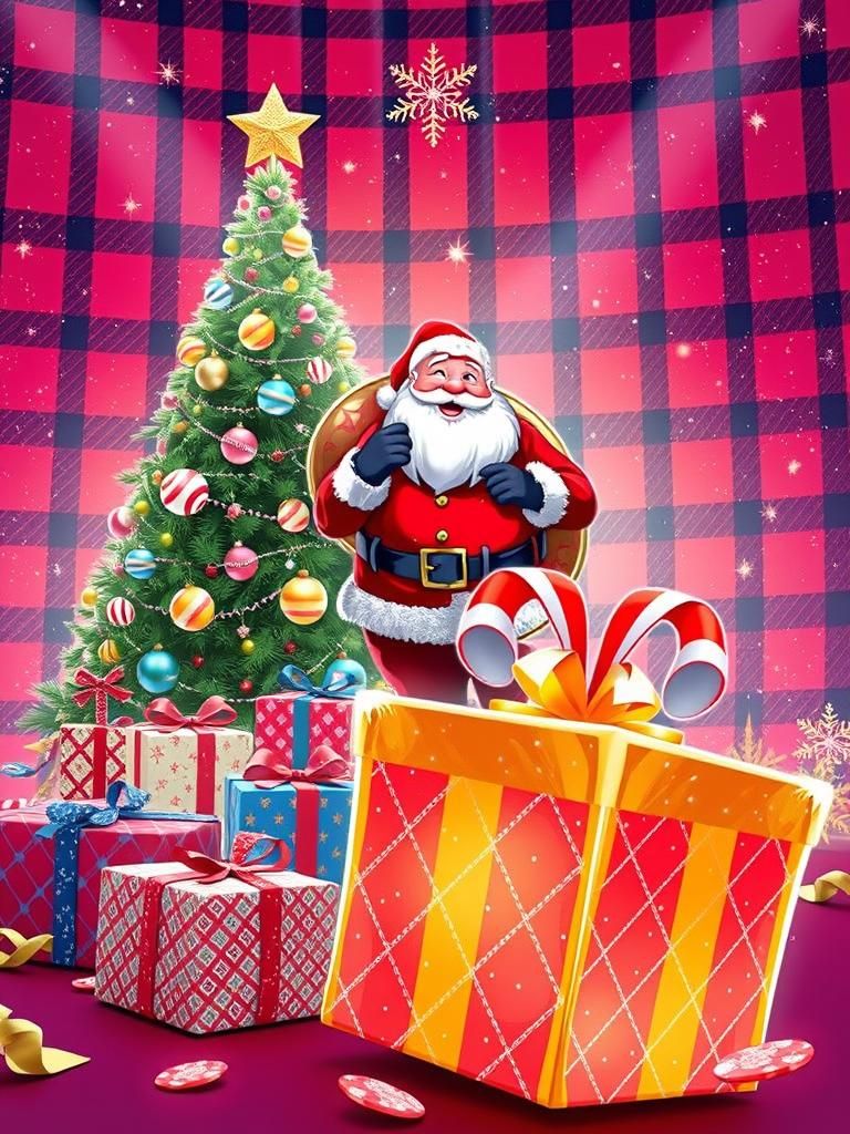 Festive Christmas Event Poster in Candyland Style