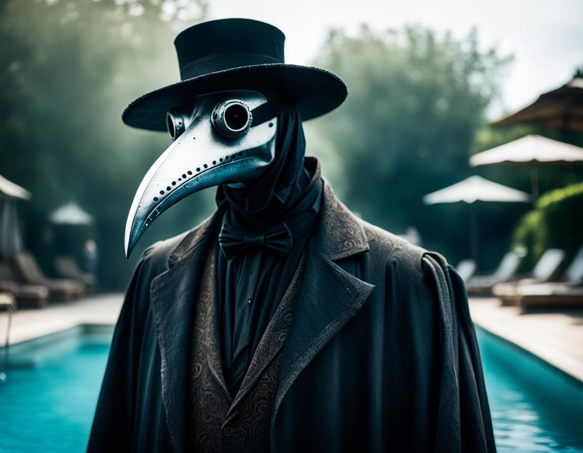 Plague Doctor at the Pool