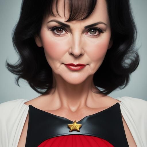 Festive Portrait of Women in Leather Gowns