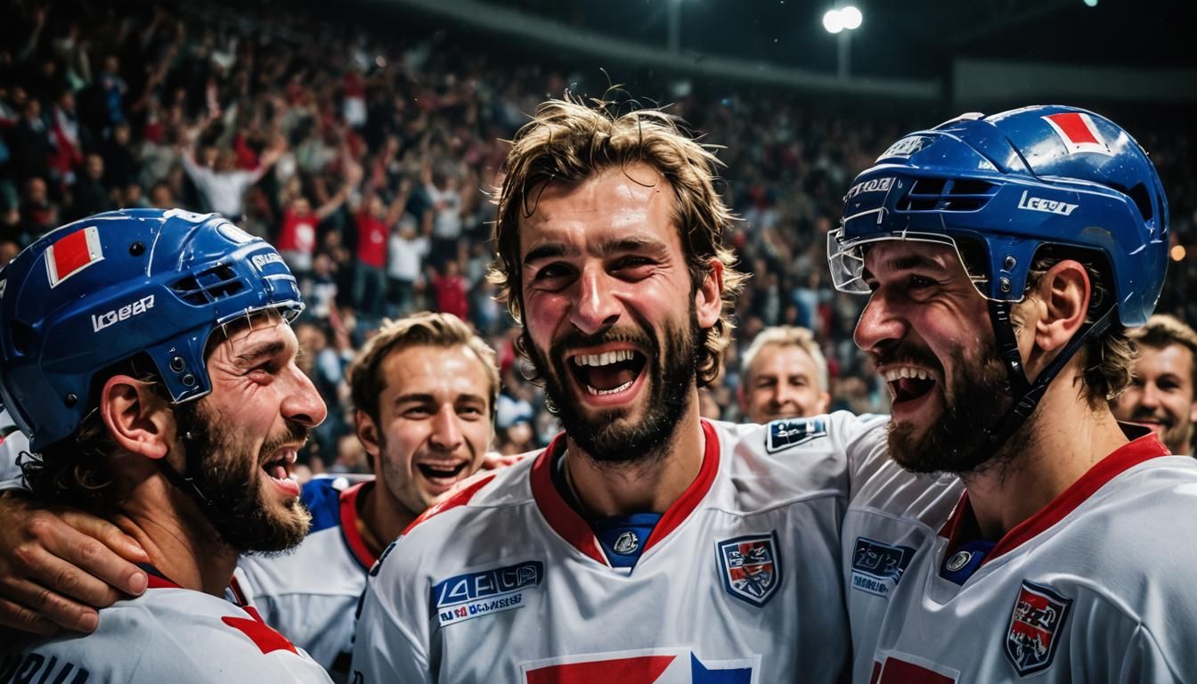 Czech Hockey Team's Joyous Victory