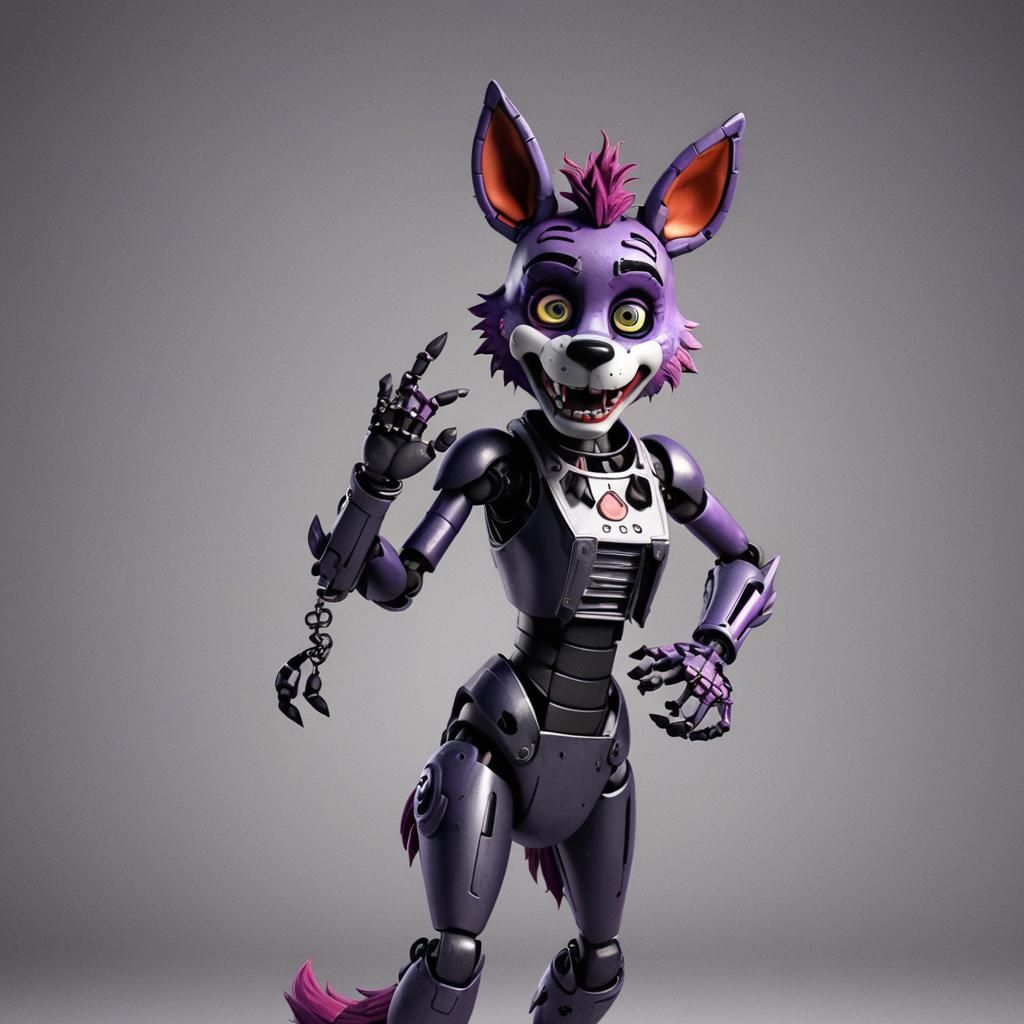 Glamrock Roxane Wolf Animatronic in 3D Style