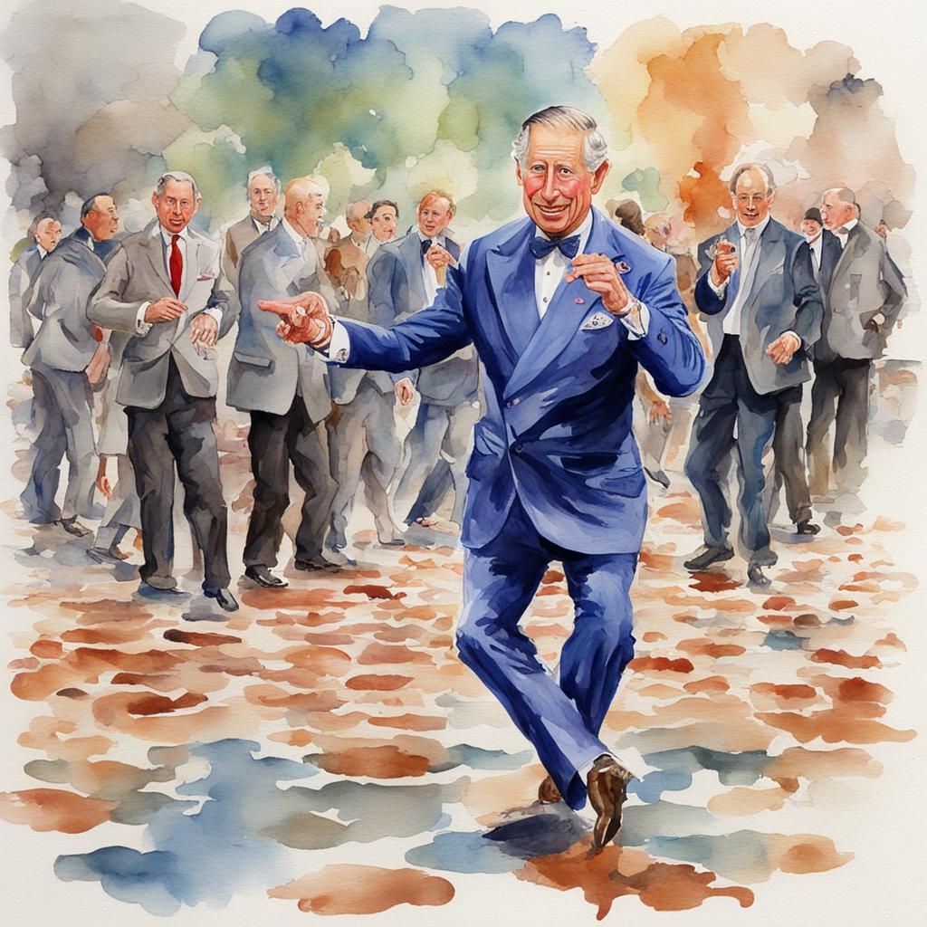 Prince Charles satire as break dancer..