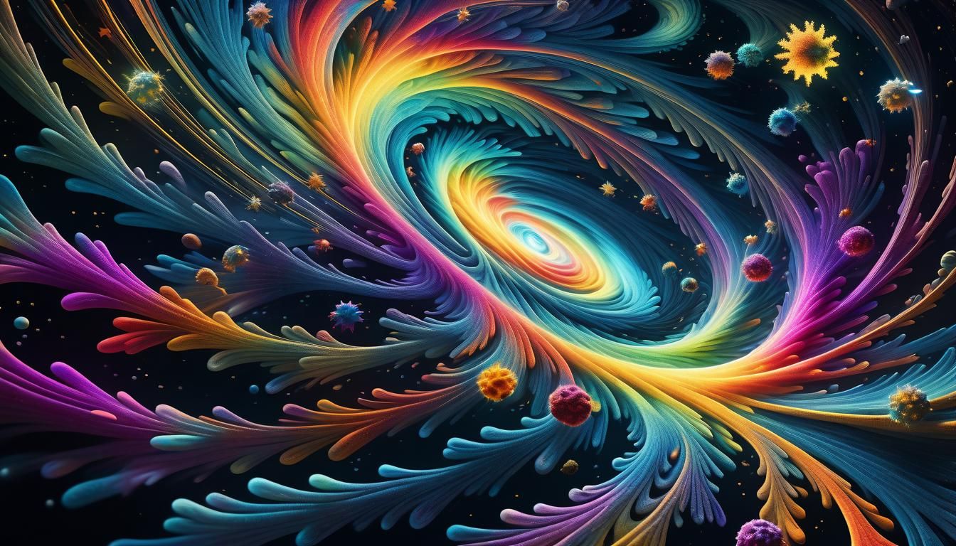 Psychedelic Stars Swirling in Plasma Maelstrom