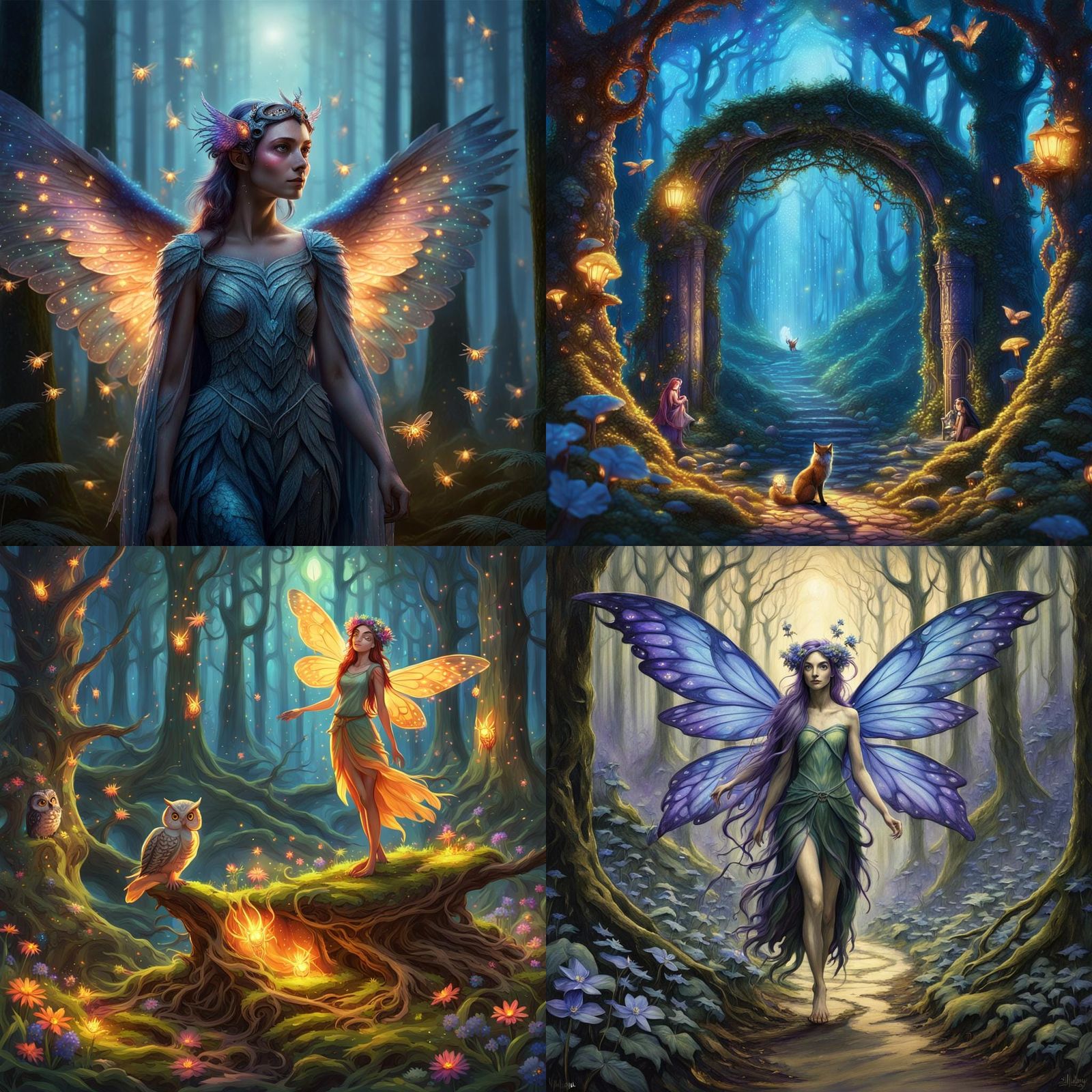 Enchanting Fairy's Journey with Magical Companions