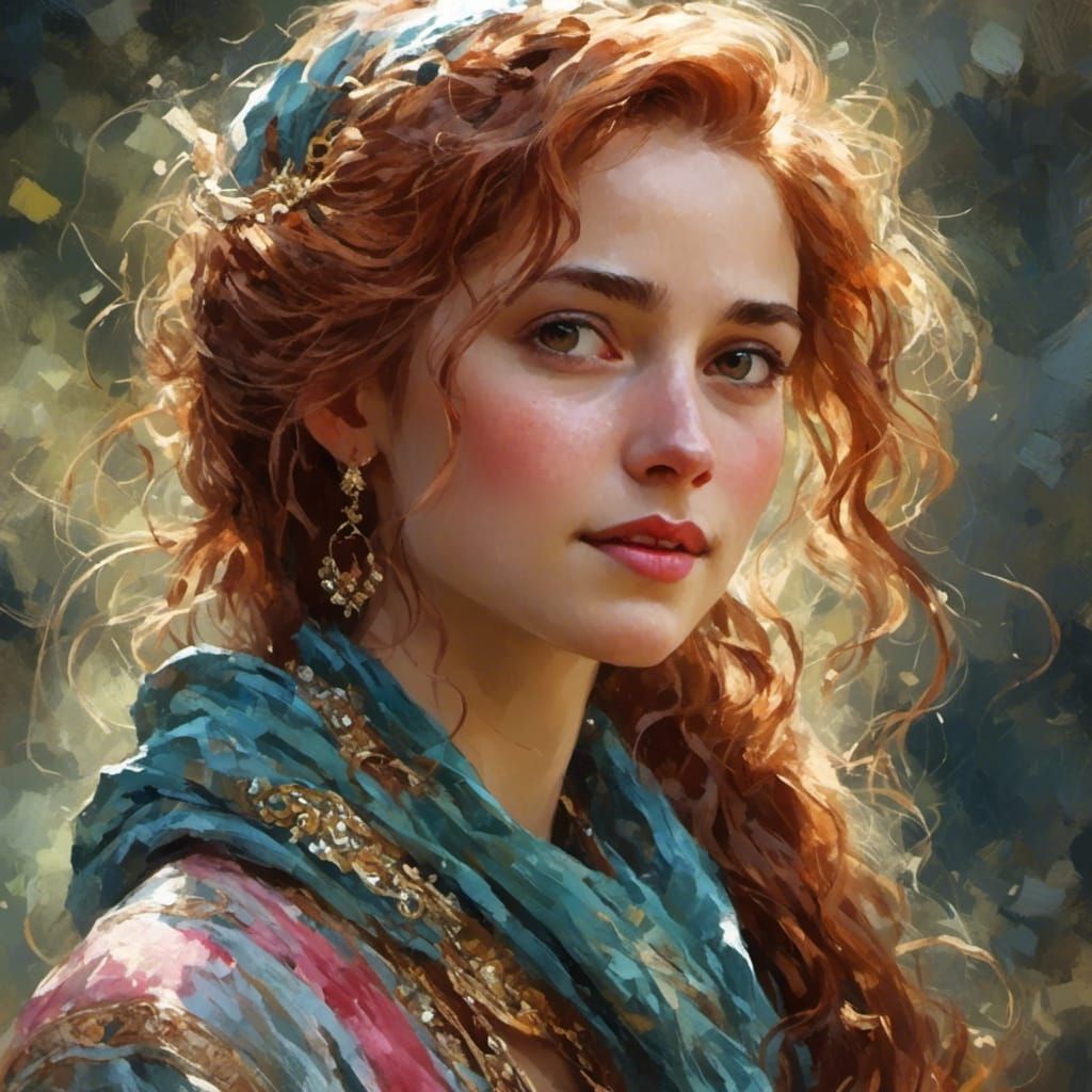 Realistic Portrait of a Beautiful Woman