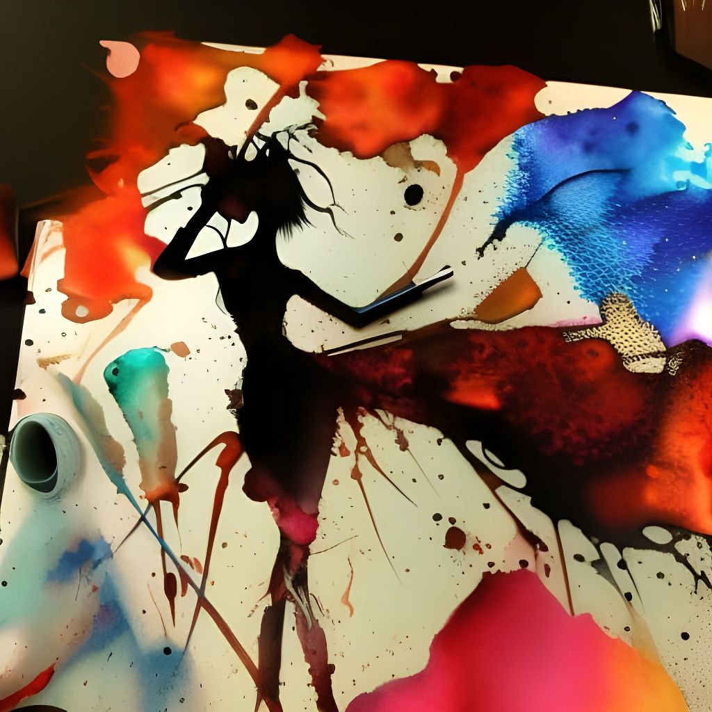 Bioluminescent Heart in Metallic Watercolor Style