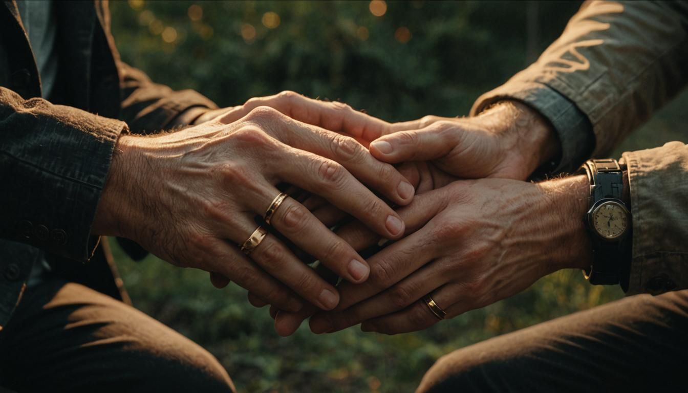 Intimate Hands in Theater, Cinematic Film Still