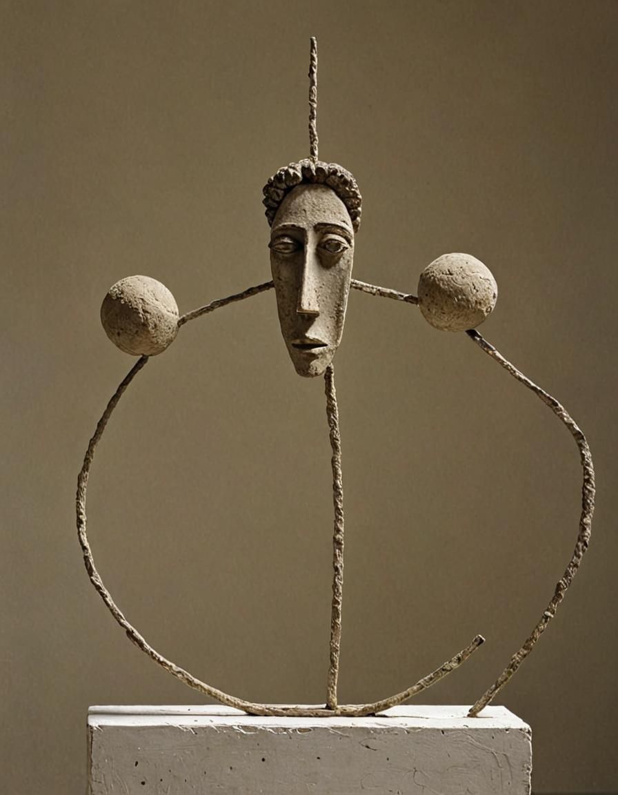 Minimalistic woman by Alberto Giacometti Surrealist sculptor