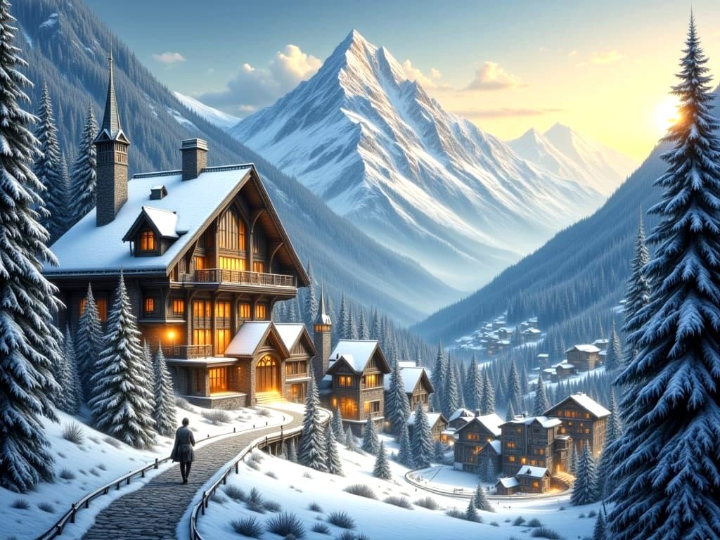 Snow Dusted Swiss Alps