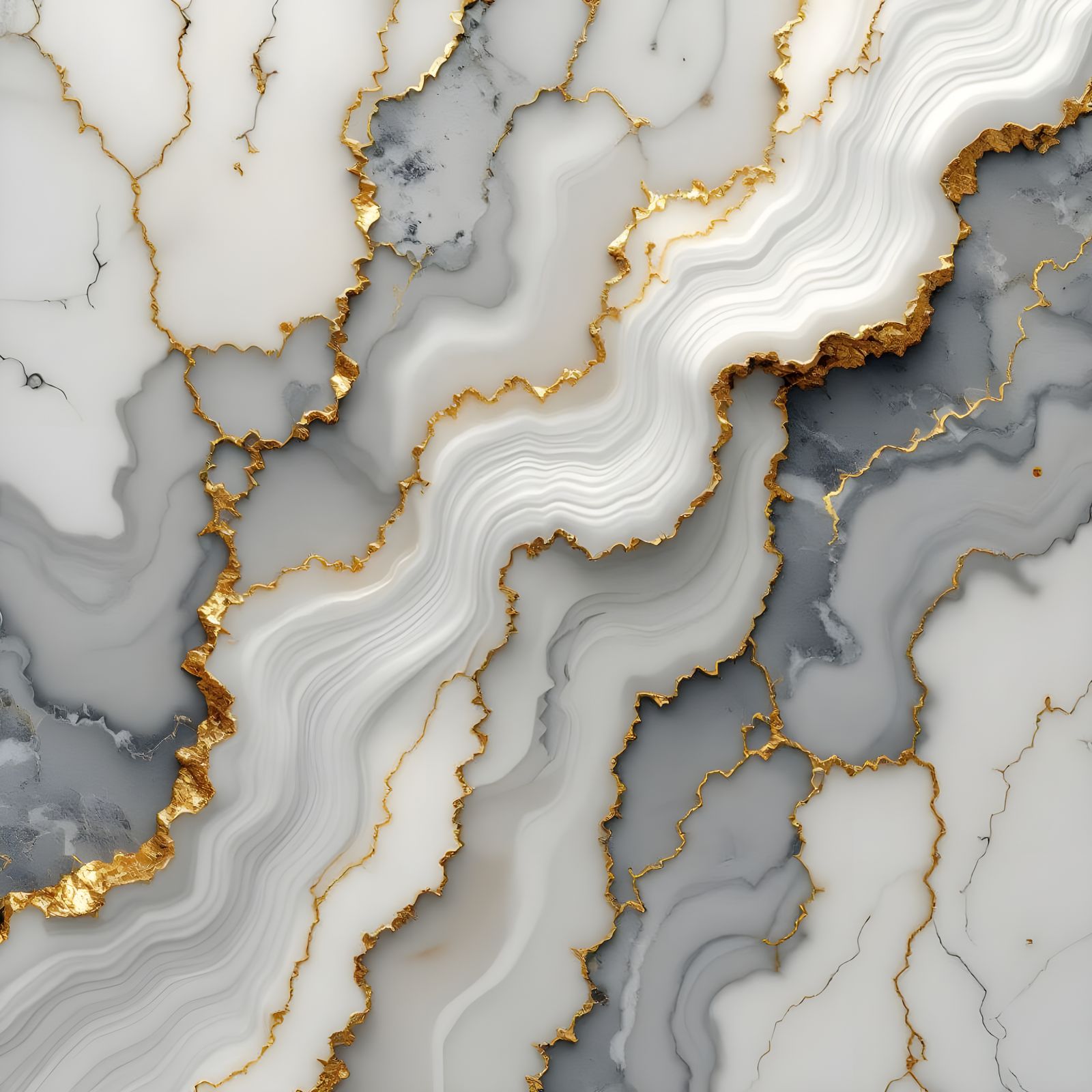 Luxury Marble Background with Gold Veins in 8K