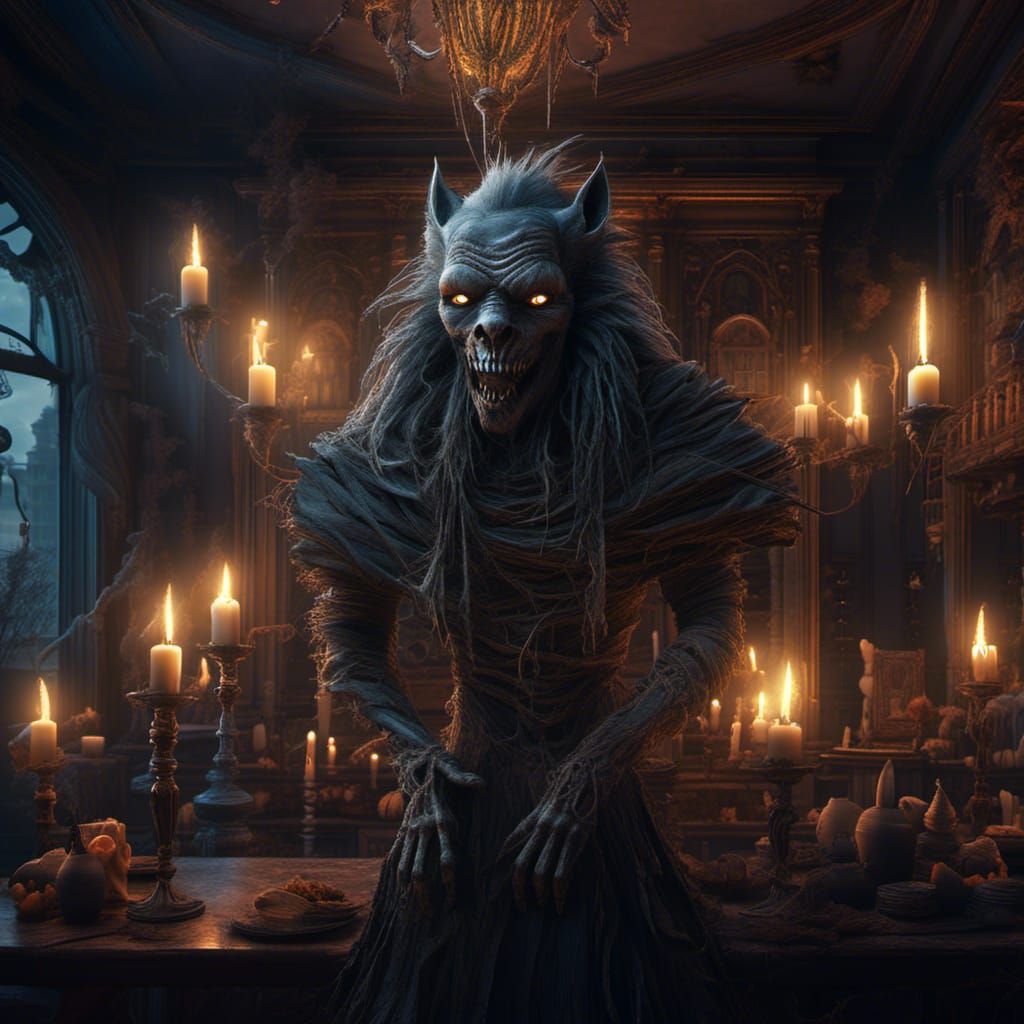 Werewolf-Mummy Hybrid in Haunted Mansion