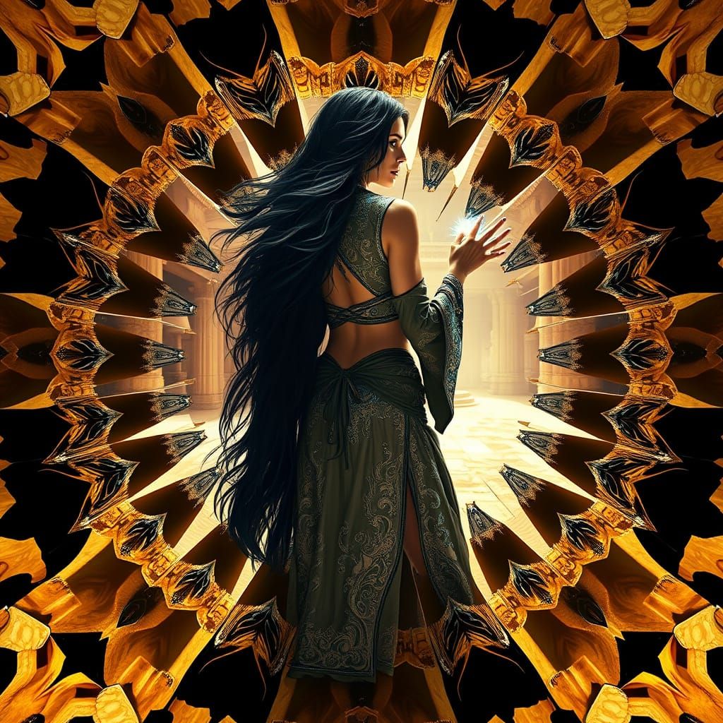 Mirrored Mage in Desert Temple