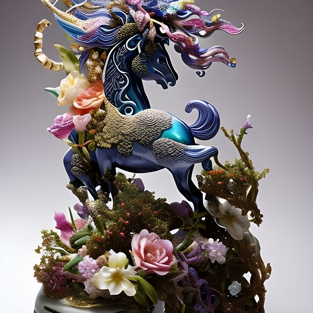 Abstract Unicorn Sculpture
