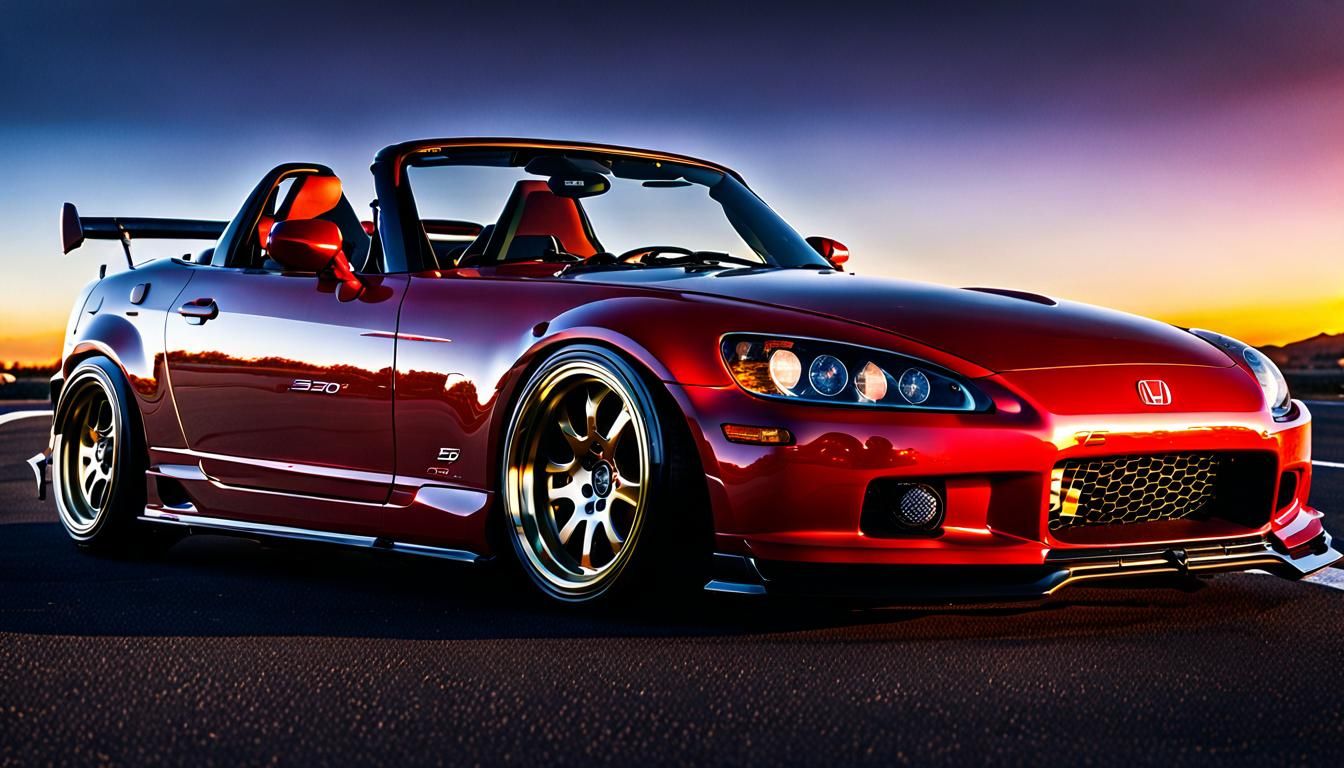 Honda s2000, Runway Sunset
