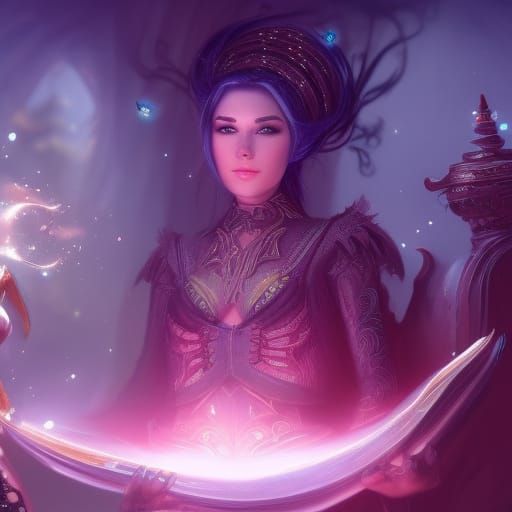 Futuristic Female Magicians: Detailed Fantasy Concept Art