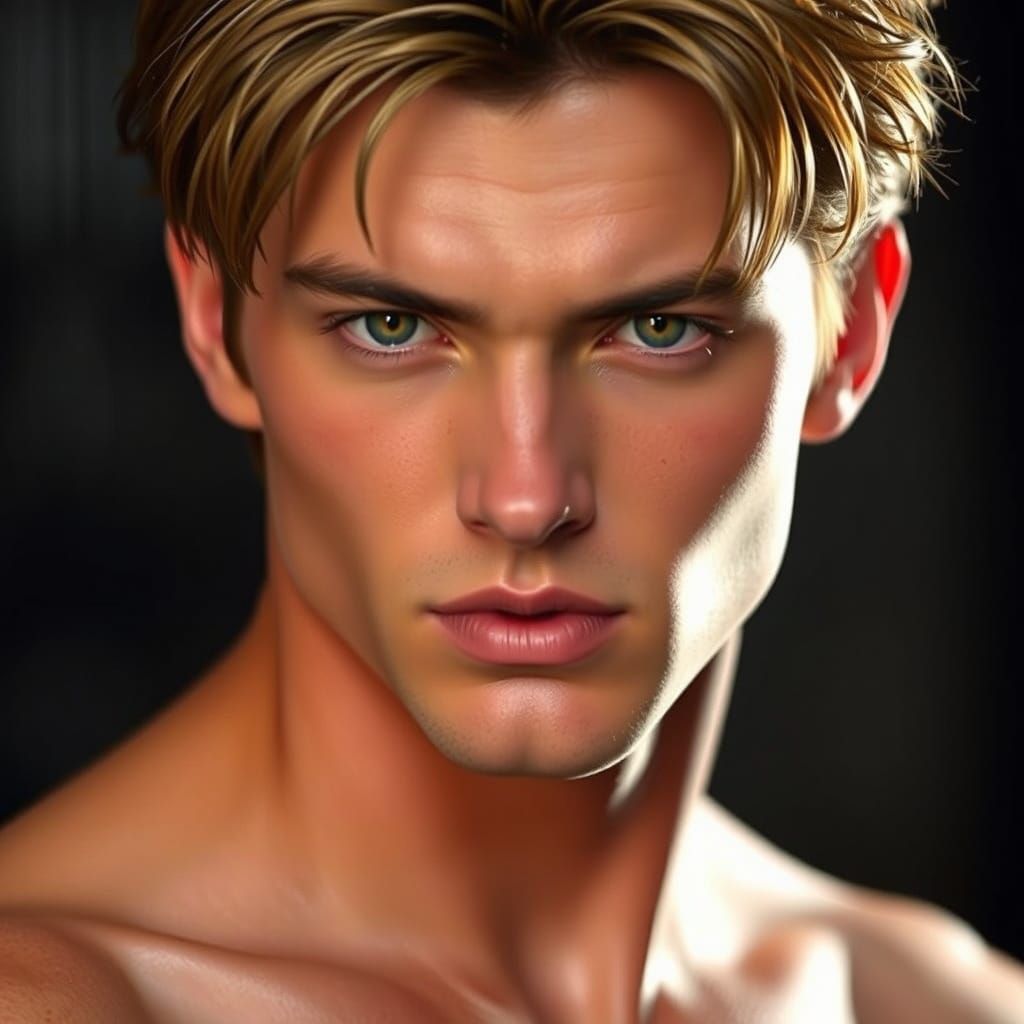 Handsome Young Man with Brooding Eyes