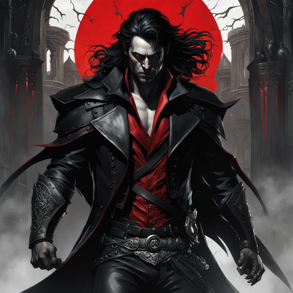 Hyperdetailed Vampire in Dark Fantasy Style