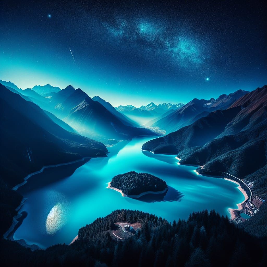 Sapphire Lake Reflects Majestic Mountain Panorama