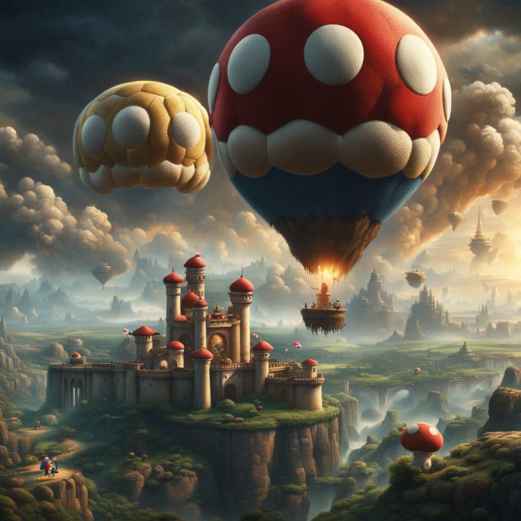 Epic Super Mario Digital Matte Painting