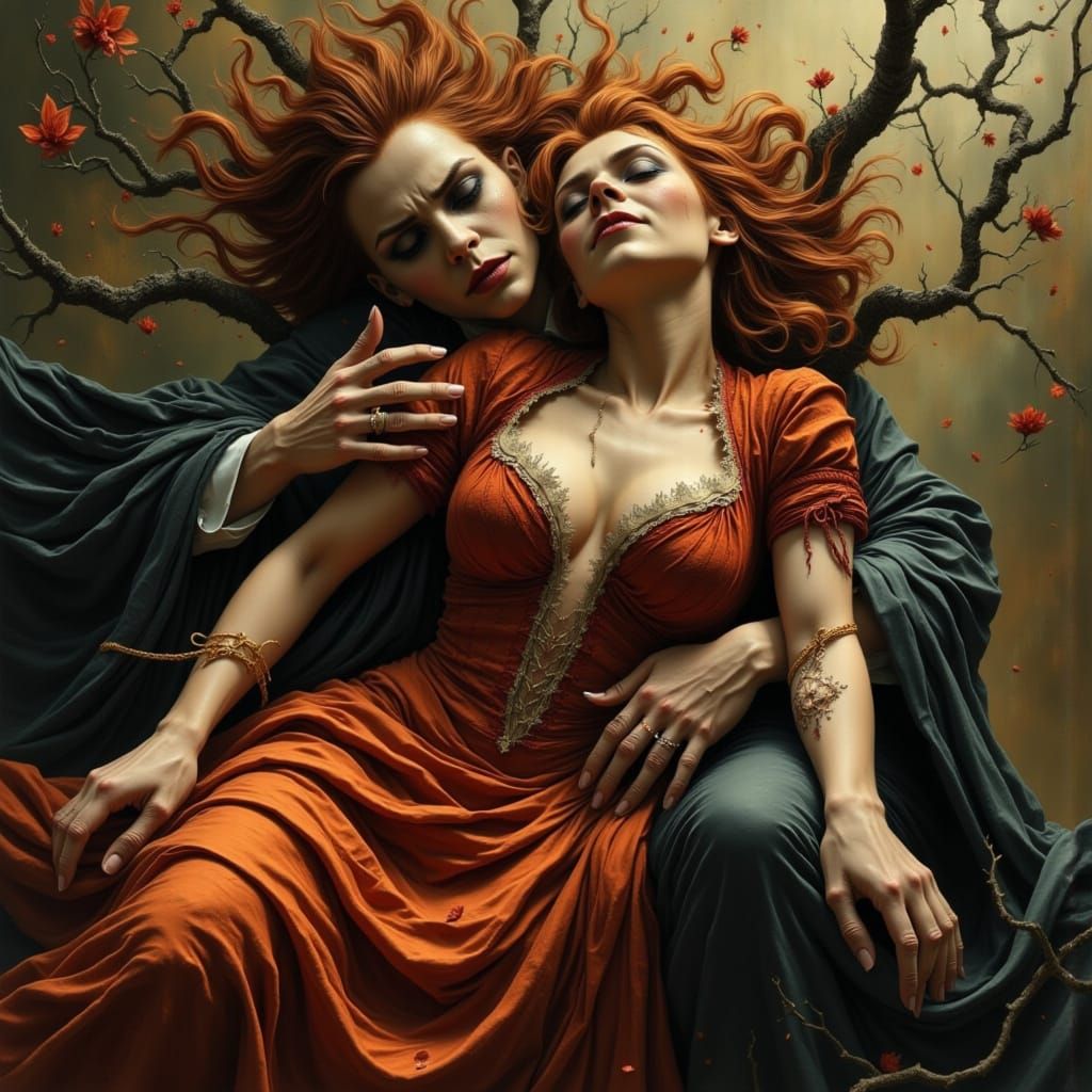 Ethereal Vampire's Midnight Embrace