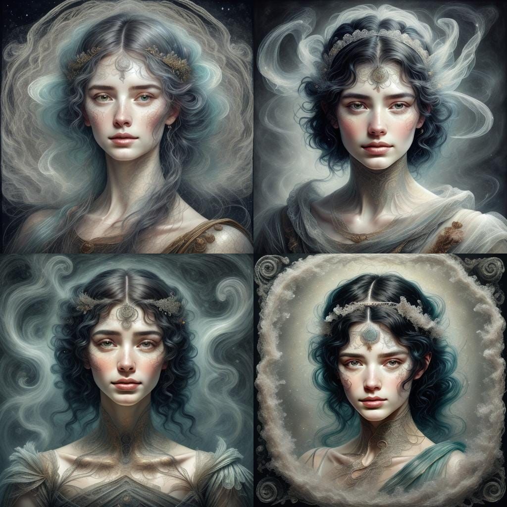 Ancient Roman Goddess in Ethereal Watercolour